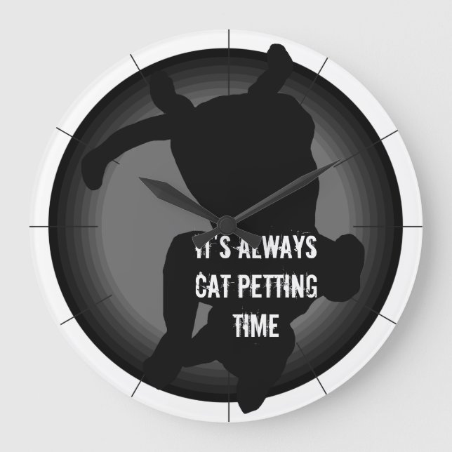 Reloj Redondo Grande Gatito-gatos modernos de los gatitos de los gatos (Anverso)