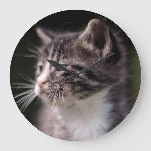 Reloj Redondo Grande Gatito que se coloca alto