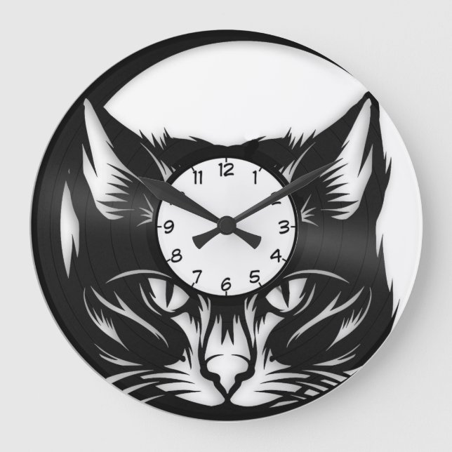 Reloj Redondo Grande Gato (Anverso)