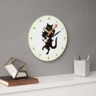 RELOJ REDONDO GRANDE GATO ADORABLE AMOR GATITO MASCOTA