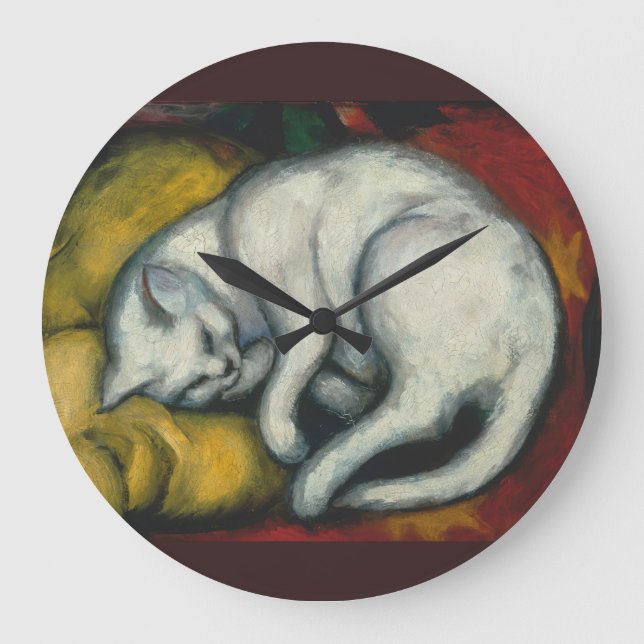 Reloj Redondo Grande Gato blanco, Franz Marc (Anverso)