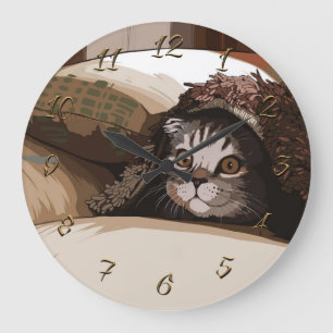 Reloj Redondo Grande Gato del perrito