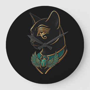 Reloj Redondo Grande gato faraón