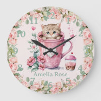 Gato gatito en la Copa Rubor Flores rosas rosas ro