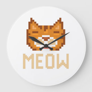 Reloj Redondo Grande gato maúlla