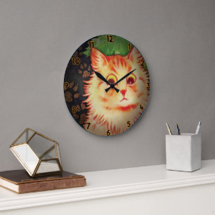 RELOJ REDONDO GRANDE GATO SOSPECHOSO