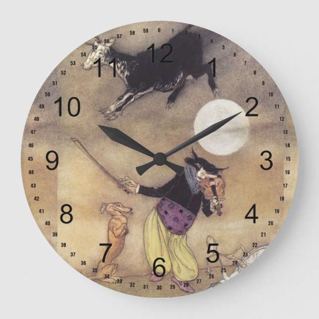 Reloj Redondo Grande Gato y el violín (Anverso)