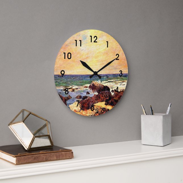 Reloj Redondo Grande Gauguin - Rocas y Mar, (Oficina)