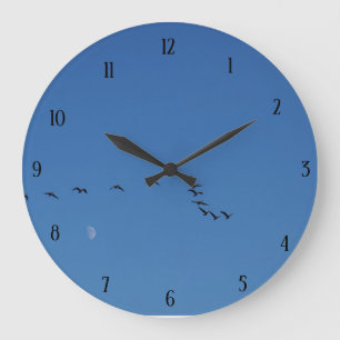 Reloj Redondo Grande Géanos canadienses en vuelo