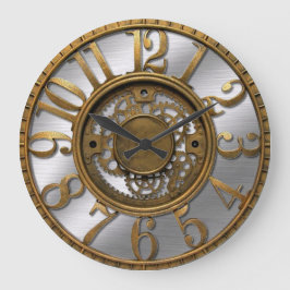 Reloj Redondo Grande Gears Steampunk