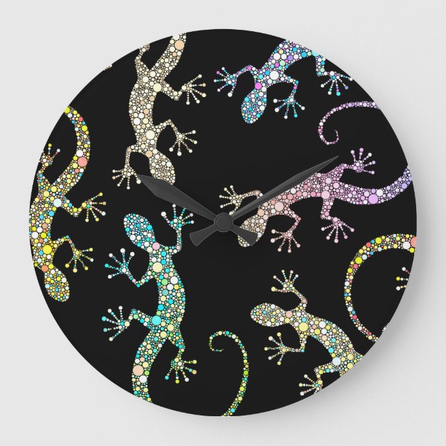 Reloj Redondo Grande Gecko (Anverso)