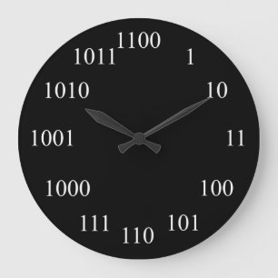 Reloj Redondo Grande Geeky Binary Number System