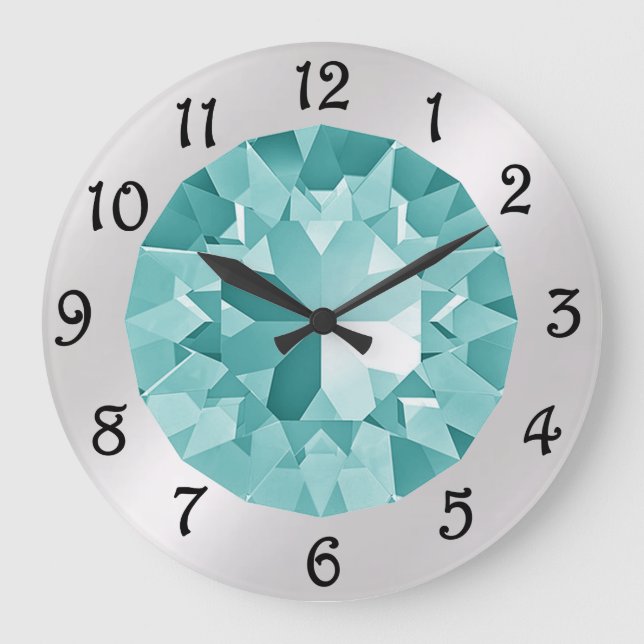 Reloj Redondo Grande Gema turquesa grande (Anverso)