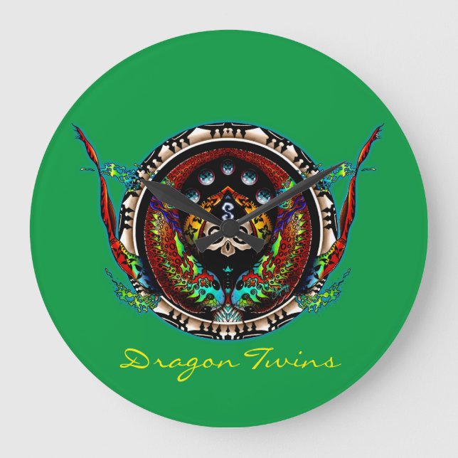 Reloj Redondo Grande Gemelos Dragon (Anverso)