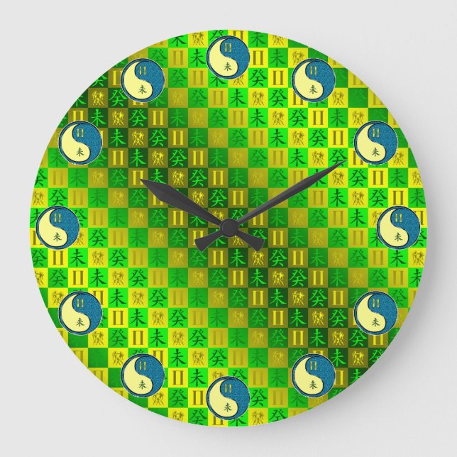 Reloj Redondo Grande Géminis y Cabra de Agua (Anverso)