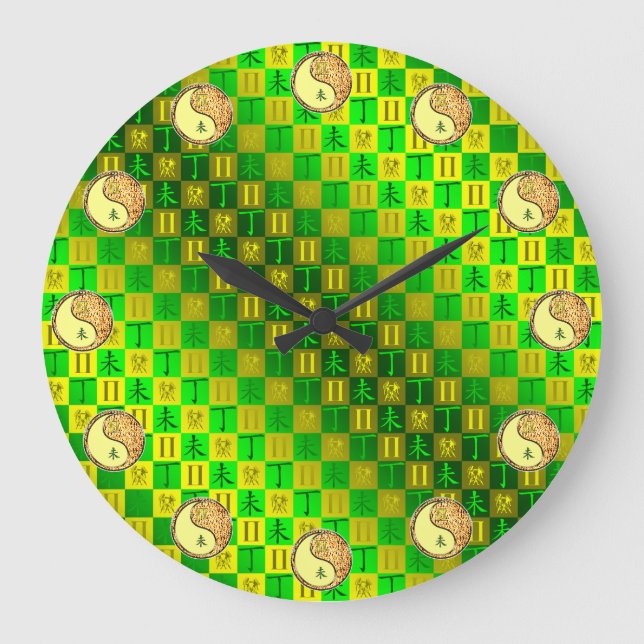 Reloj Redondo Grande Géminis y Cabra de Fuego (Anverso)