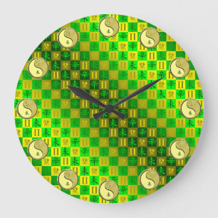 Reloj Redondo Grande Géminis y Cabra de Metal