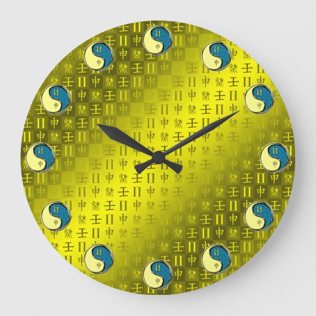 Reloj Redondo Grande Géminis y Mono de Agua (Anverso)