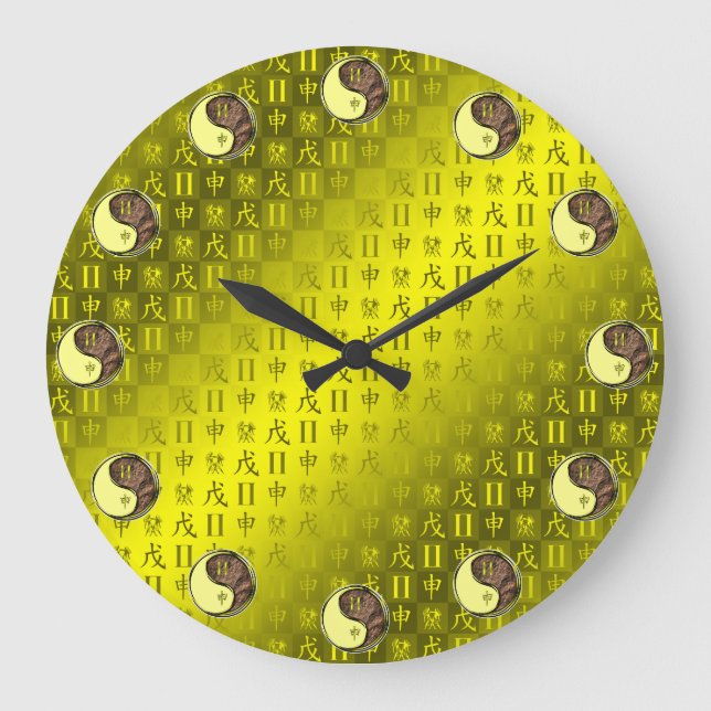 Reloj Redondo Grande Géminis y Mono de Tierra (Anverso)