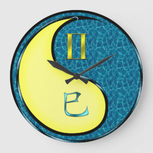 Reloj Redondo Grande Géminis y Serpiente de Agua