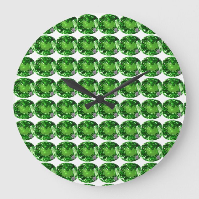 Reloj Redondo Grande Gemstone esmeralda, verde (Anverso)