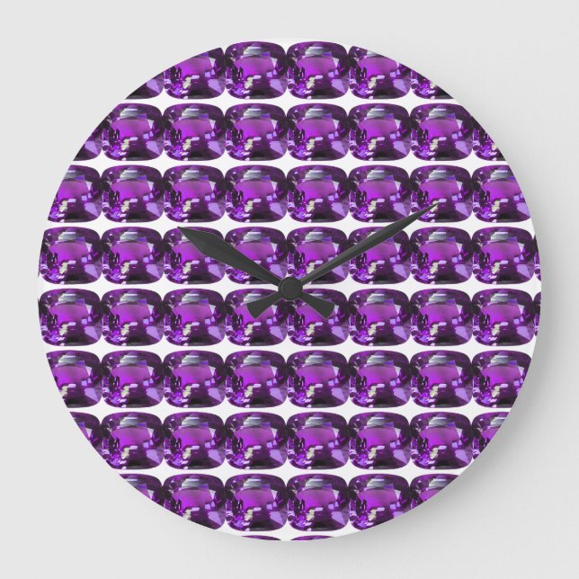 Reloj Redondo Grande Gemstone Purple tanzano (Anverso)