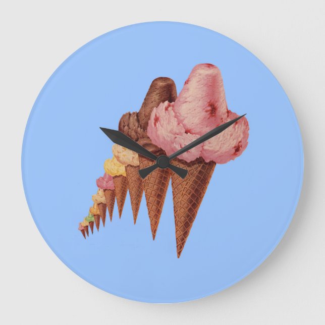 Reloj Redondo Grande generaciones de helados (Anverso)