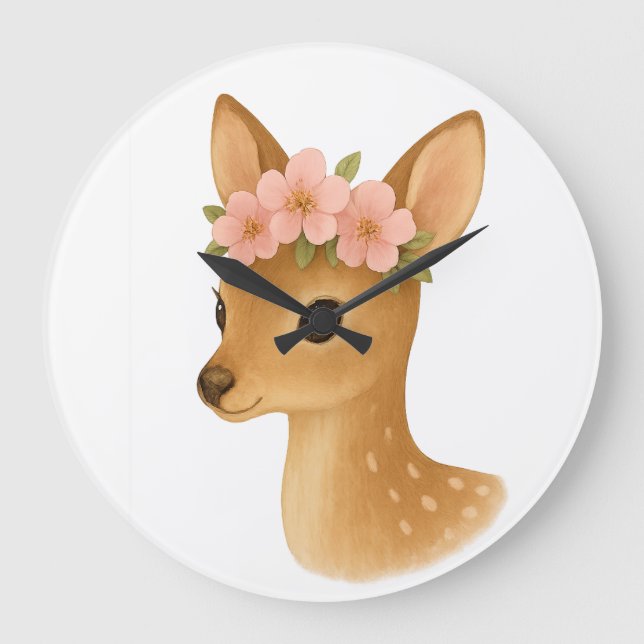 Reloj Redondo Grande Gentle Deer Magic (Anverso)