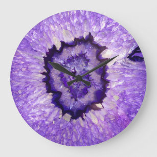 Reloj Redondo Grande Geode de Ageo Púrpura Caída