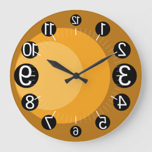 RELOJ REDONDO GRANDE GEOMESKY NUMBERS UPSIDE DOWN BY MASANSER PIXELAT