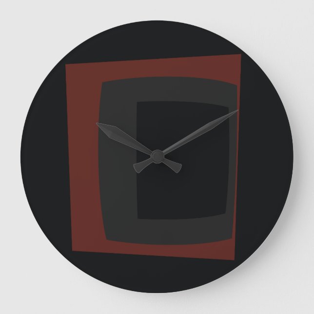 Reloj Redondo Grande Geometria de Geomesky por Masanser Pixelat (Anverso)