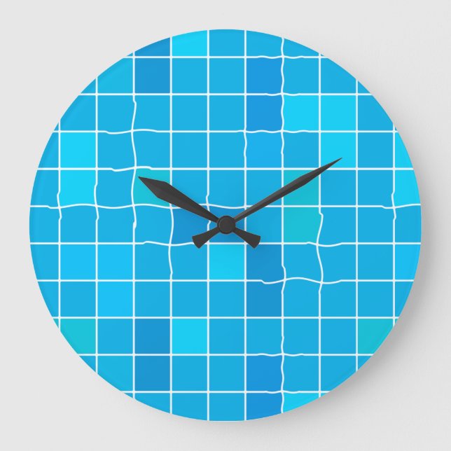 Reloj Redondo Grande Geometría de grupo (Anverso)