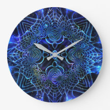 Geometría galáctica eléctrica azul grande