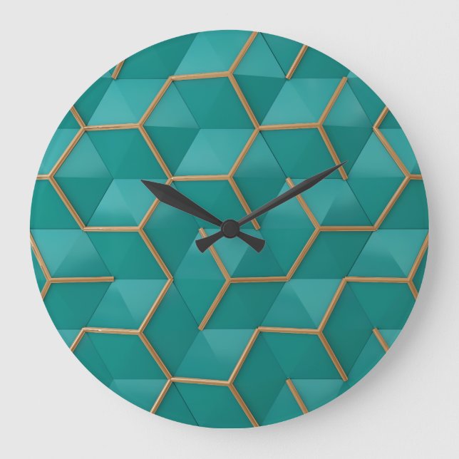 Reloj Redondo Grande geométrico (Anverso)