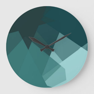 Reloj Redondo Grande Geométrico de los colores retro modernos #14