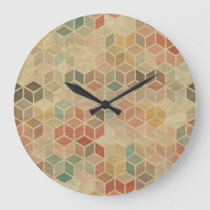Reloj Redondo Grande Geométrico retro: diseño sin inconvenientes