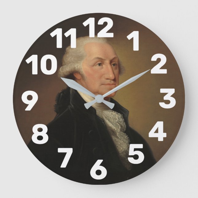 Reloj Redondo Grande George Washington (Anverso)
