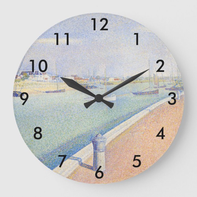 Reloj Redondo Grande Georges Seurat - El canal de las gaviotas (Anverso)