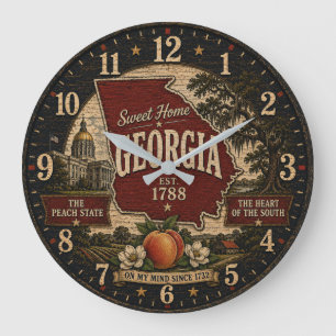 Reloj Redondo Grande Georgia State Peach Blossom