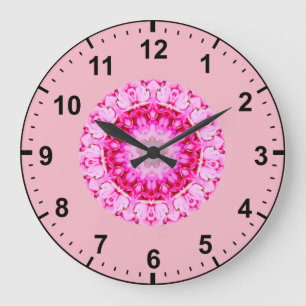Reloj Redondo Grande Geranium Fractal