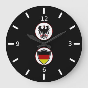 Reloj Redondo Grande German flag-coat arms large clock