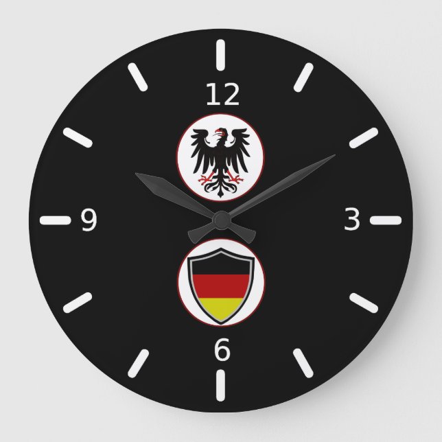 Reloj Redondo Grande German flag-coat arms large clock (Anverso)