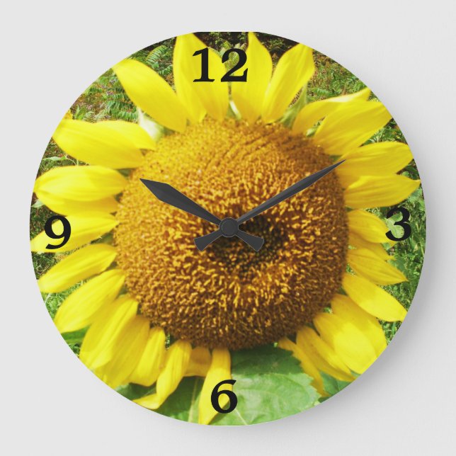 Reloj Redondo Grande GIANT SUNFLOWER clock (Anverso)
