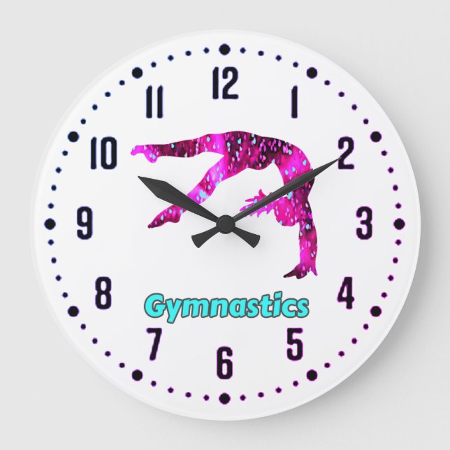 Reloj Redondo Grande Gimnasia Chicas Pink / Turquoise Handspring (Anverso)