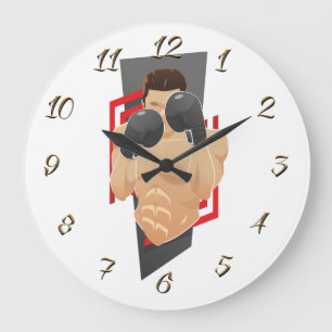 Reloj Redondo Grande Gimnasio de boxeo
