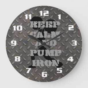 RELOJ REDONDO GRANDE GIMNASIO DE FITNESS Y MOTIVACIÓN PARA ENTRENAMIENT
