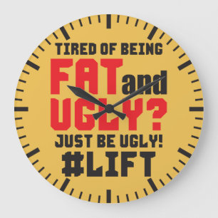 Reloj Redondo Grande Gimnasio divertido del Bodybuilding