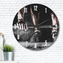 Reloj Redondo Grande Gimnasio Fitness de elevación de pesas