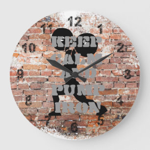 RELOJ REDONDO GRANDE GIMNASIO GENIAL DE GRUNGE