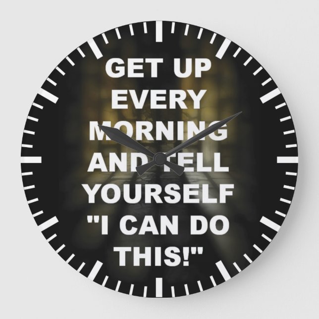 Reloj Redondo Grande Gimnasio Motivador (Anverso)